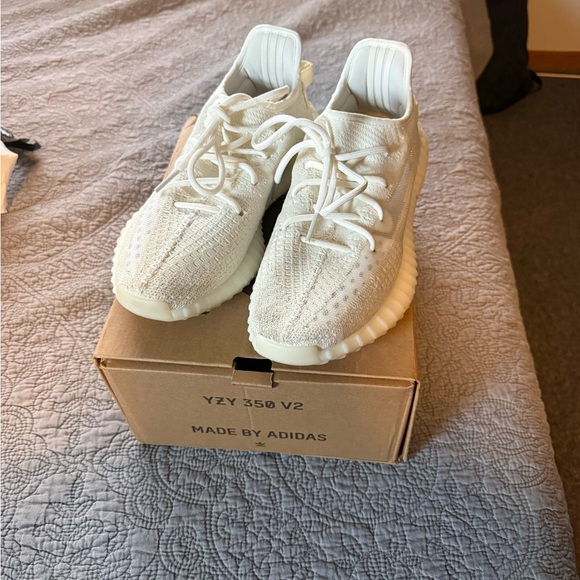 adidas Kids Cream/White Knit Slip-On Sneakers main image 3
